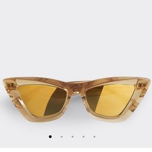 Bottega Veneta Angle Acetate Pointed Cat Eye Sunglasses